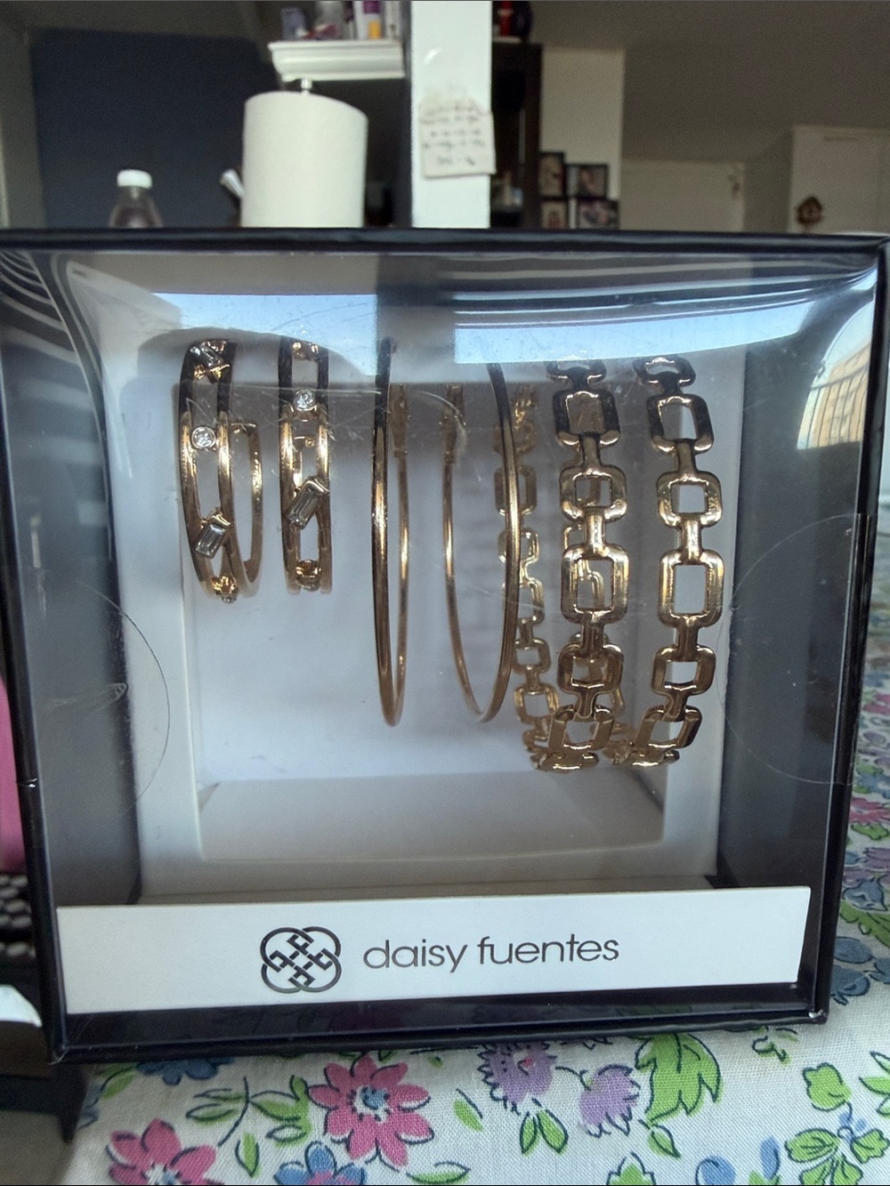Daisy Fuentes Gold-Tone 3 pairs earrings